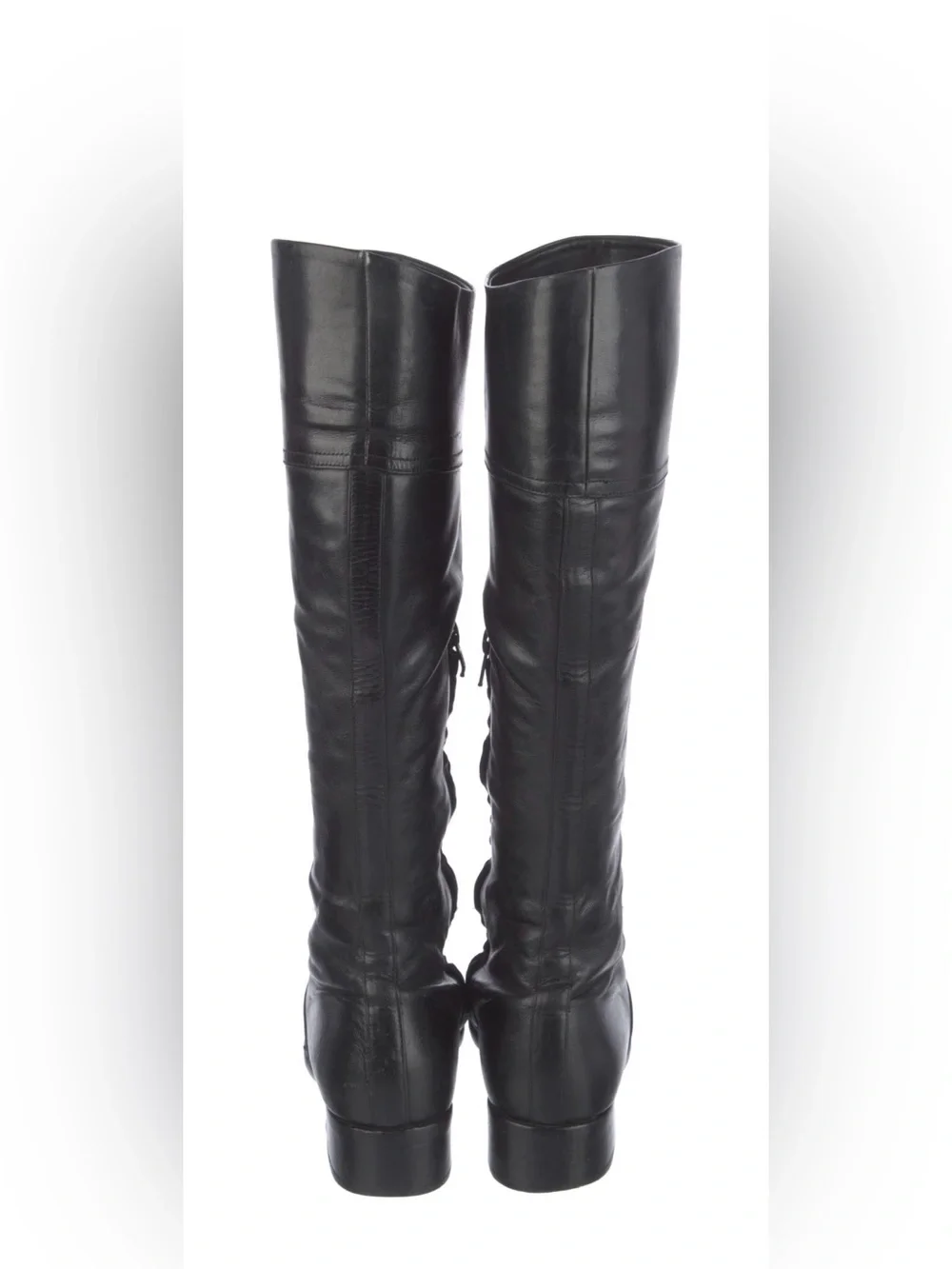 Good Cond. - Chloe Leather Riding Boots - Black - Size 7.5